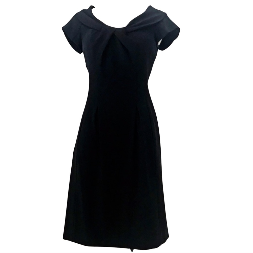 Vintage Moschino 6 Retro Work Cocktail Dress Black